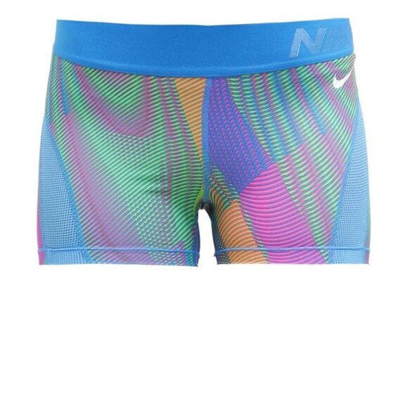 ! Nike Pro Hypercool Frequency Printe Light Photo Bluehyper Shorts sz S - Picture 2 of 5